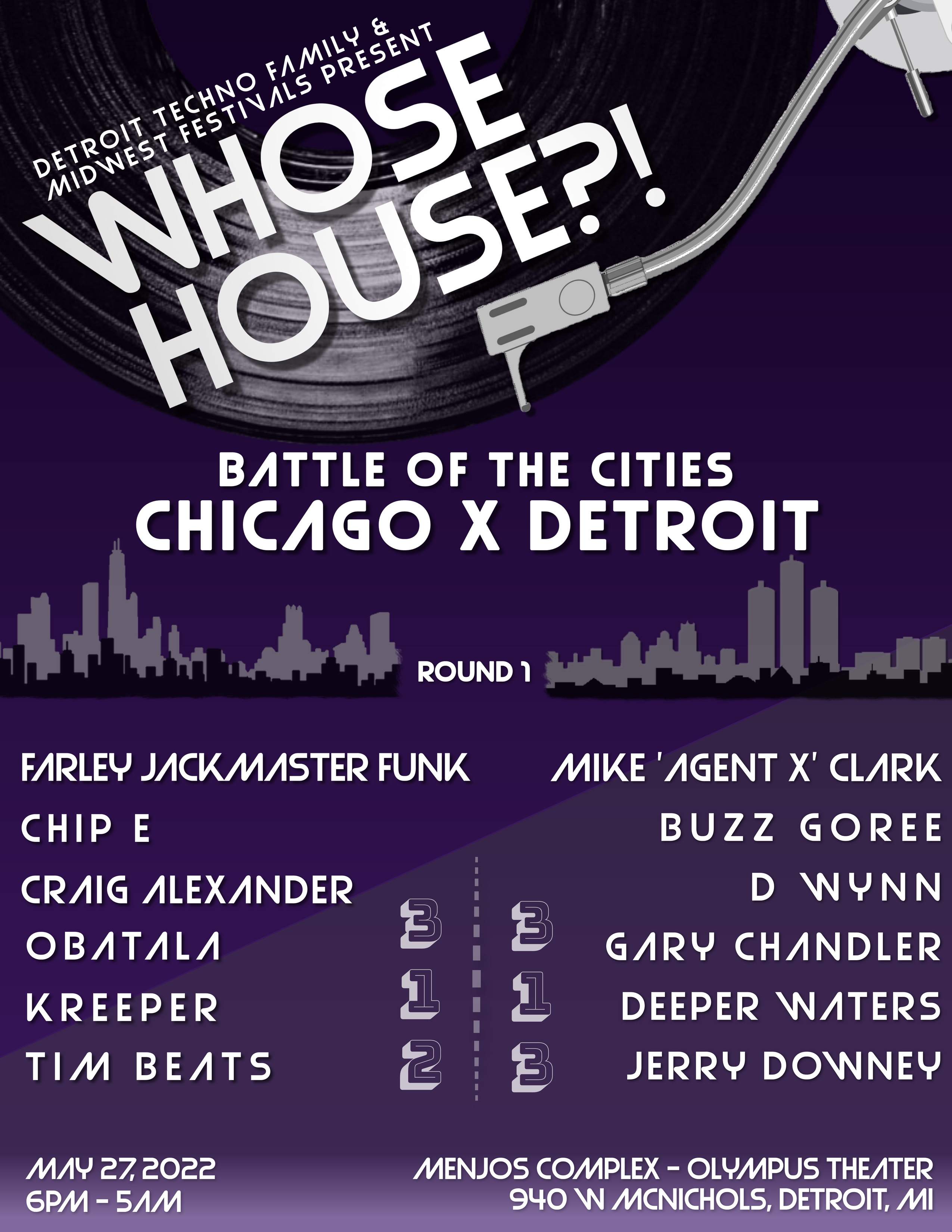 Whose House?! Battle of the Cities: Chicago x Detroit - フライヤー表
