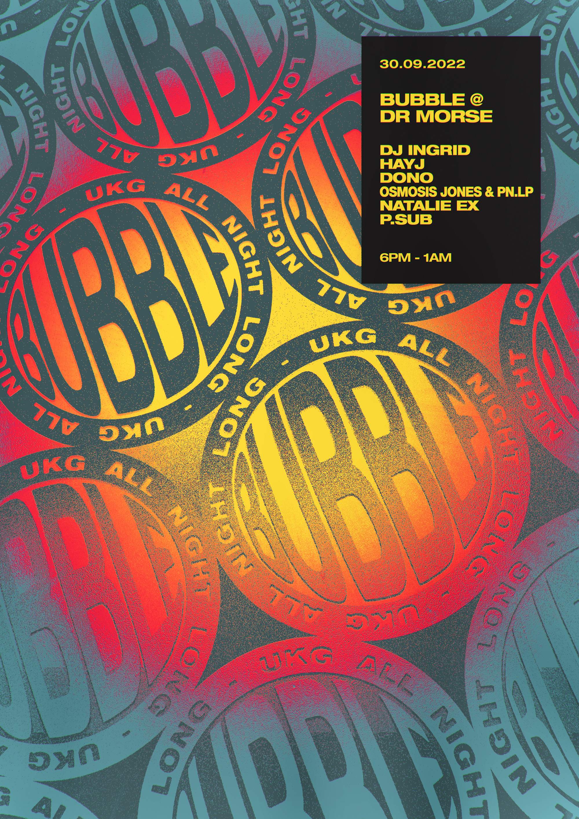 BUBBLE at Dr Morse, Melbourne