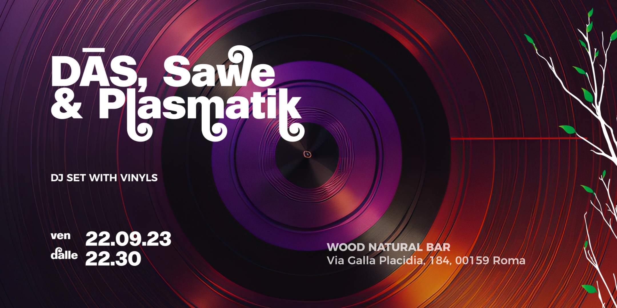 Live Elettronica ~ NEL BOSCO ~ DĀS SAWE & PLASMATIK ~ Wood Natural Bar - Página frontal