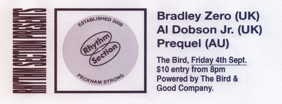 Rhythm Section with Bradley Zero, Al Dobson Jr & Prequel - Página frontal