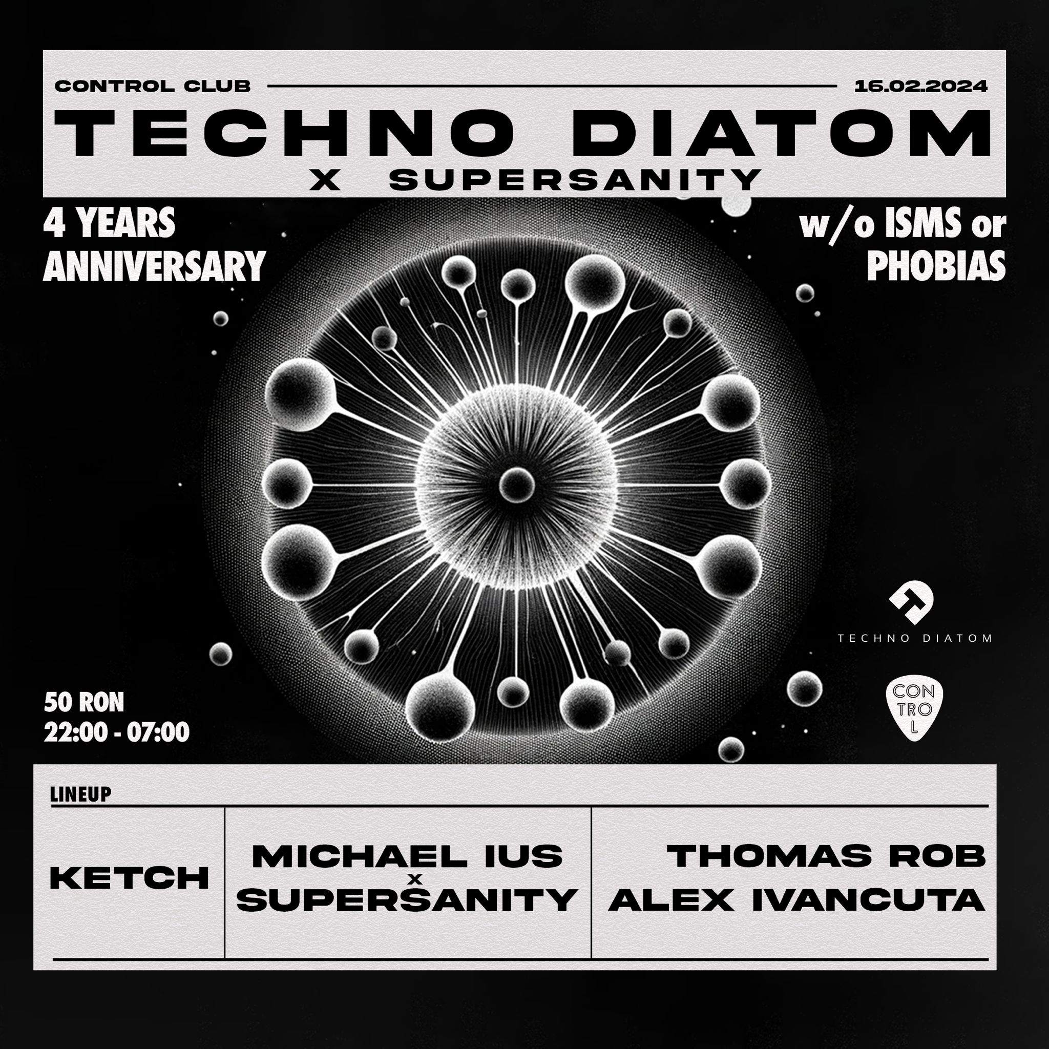 Supersanity x Techno Diatom - フライヤー表