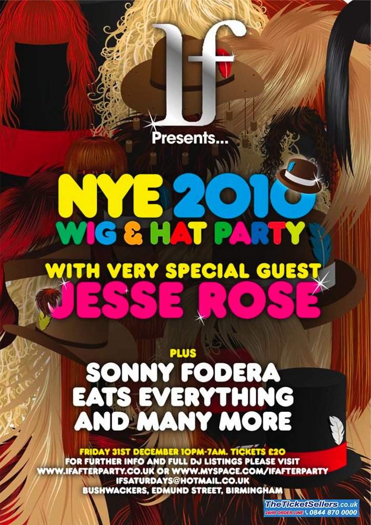 If... presents Nye Wig & Hat Party with Special Guest Jesse Rose - Página frontal