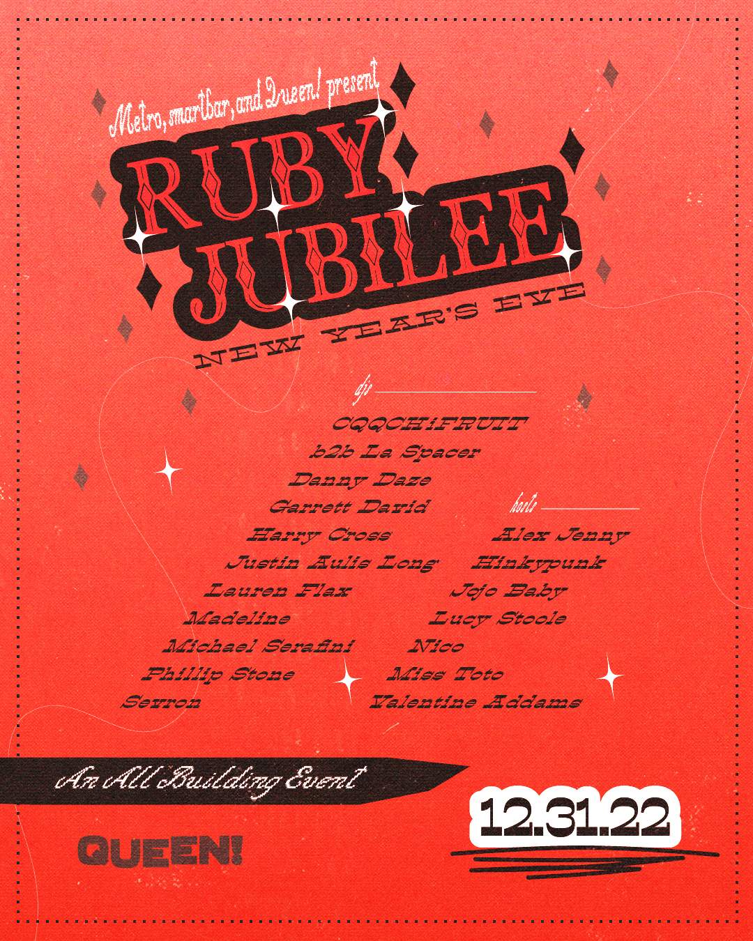 A 40th Anniversary Celebration Ruby Jubilee New Years Eve  feat. smartbar residents & friends - Página frontal