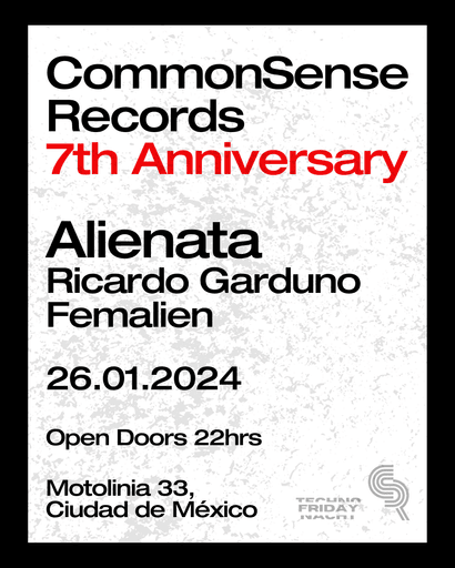 Alienata, Femalien & Ricardo Garduno: CommonSense Records Anniversary - Página frontal