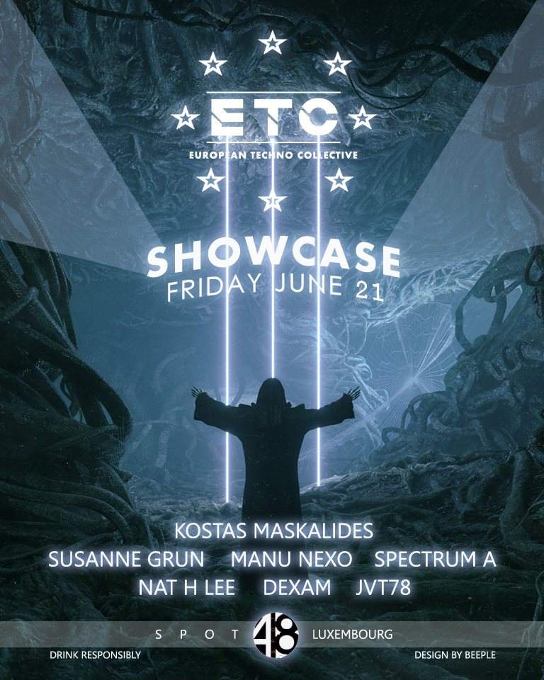 European Techno Collective Showcase - フライヤー表