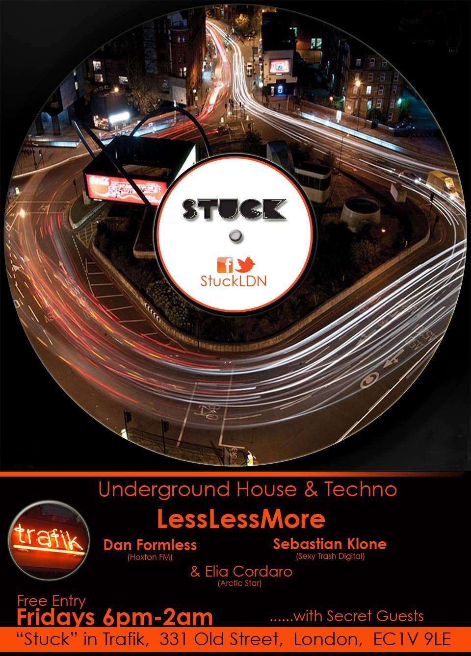 Stuck Fridays Flare Audio/Ashley Borg/Lesslessmore/Campells/Willers Brothers/DJ Farin - フライヤー裏