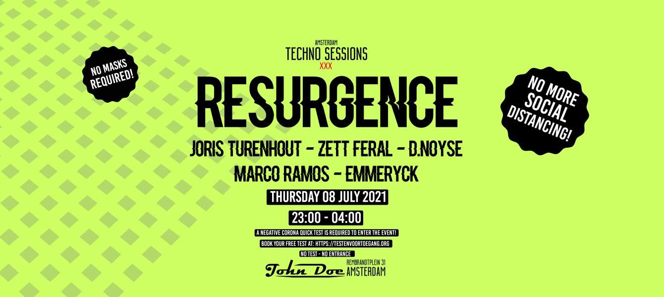 Amsterdam Techno Sessions - Resurgence - フライヤー表