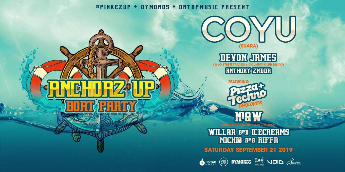 Anchorz Up Boat Party with Coyu - Página frontal