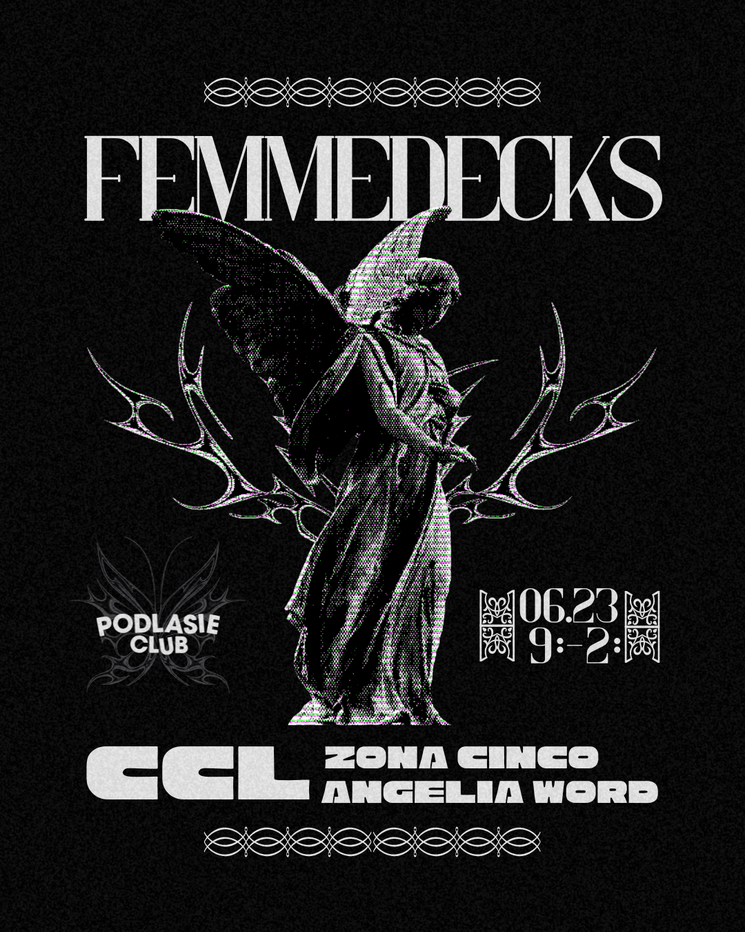 Femmedecks: CCL, Zona Cinco, Angelia Word - Página frontal