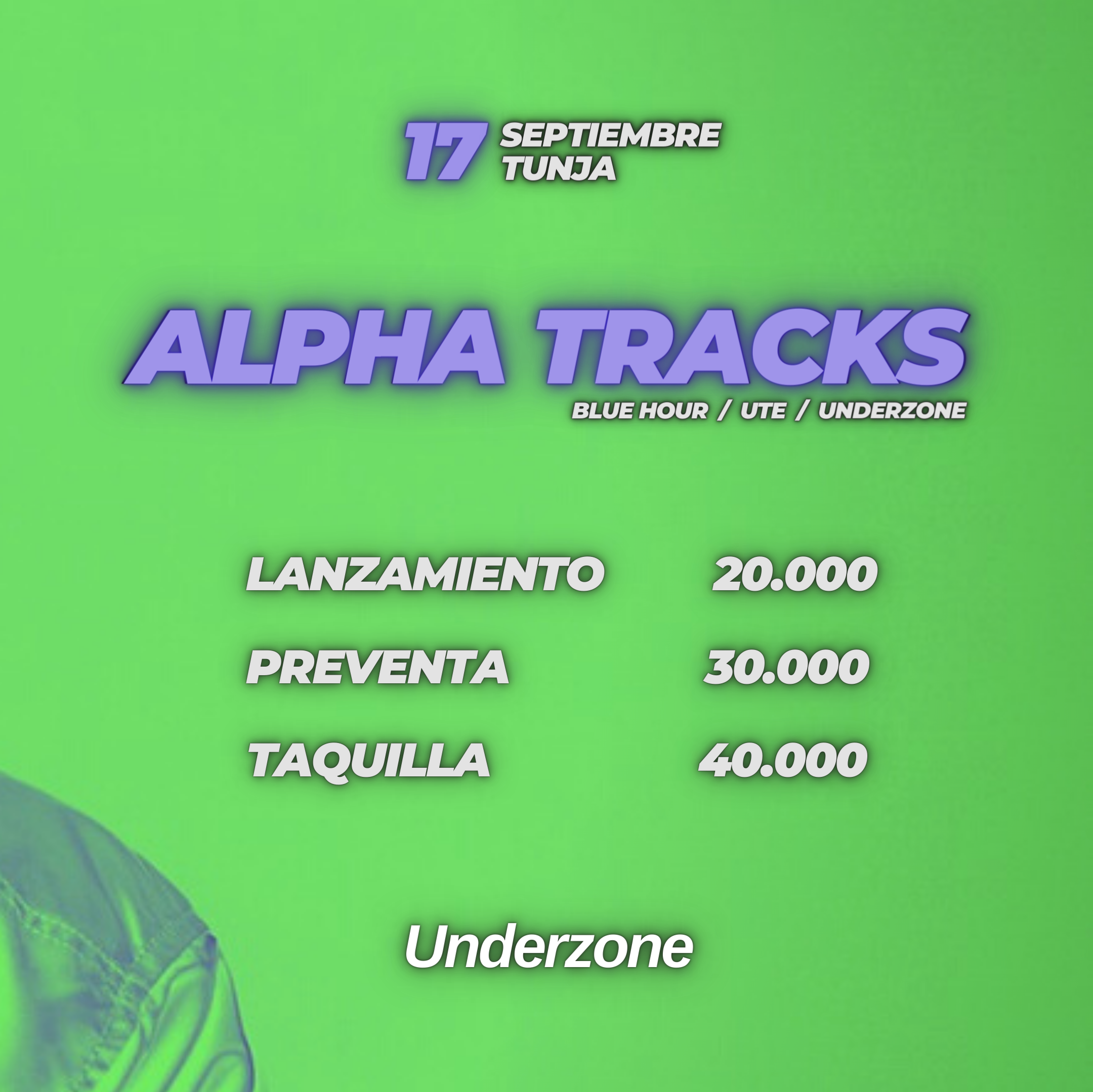 UZ Events: Alpha Tracks in Tunja - フライヤー裏