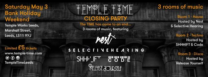 Temple Time Closing Party - フライヤー表
