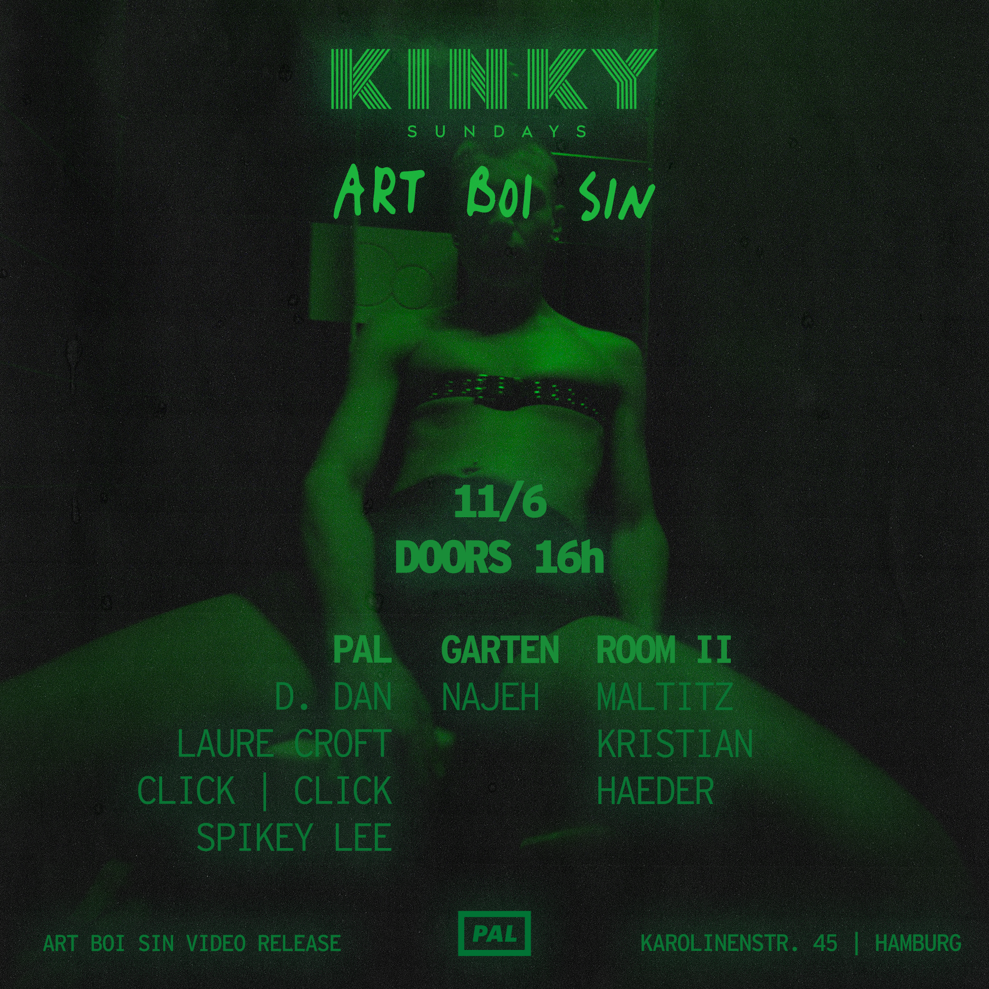 KINKY SUNDAYS x ART BOI SIN - フライヤー表