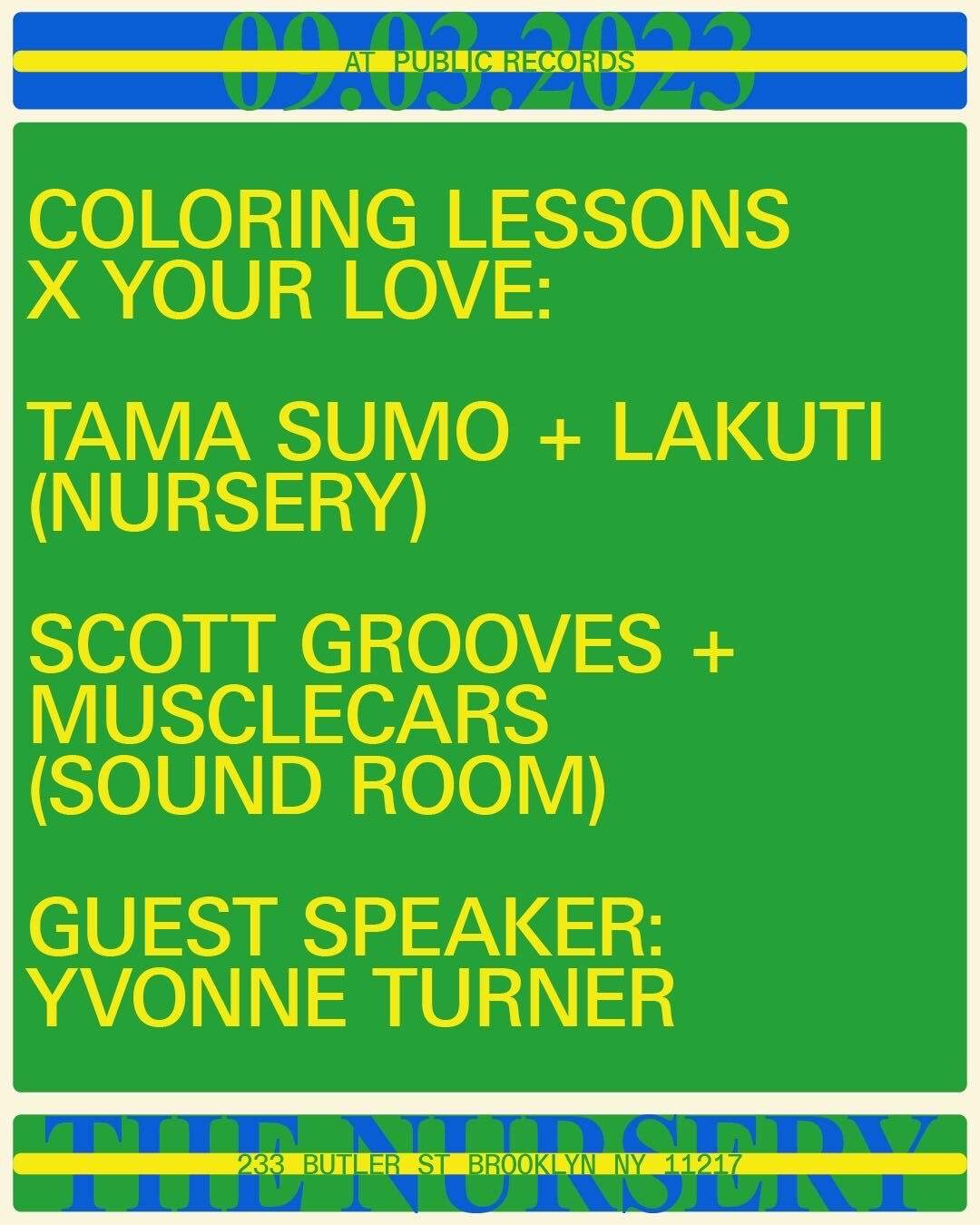 Tama Sumo + Lakuti + Scott Grooves + Musclecars + Guest Speaker Yvonne Turner - Página frontal
