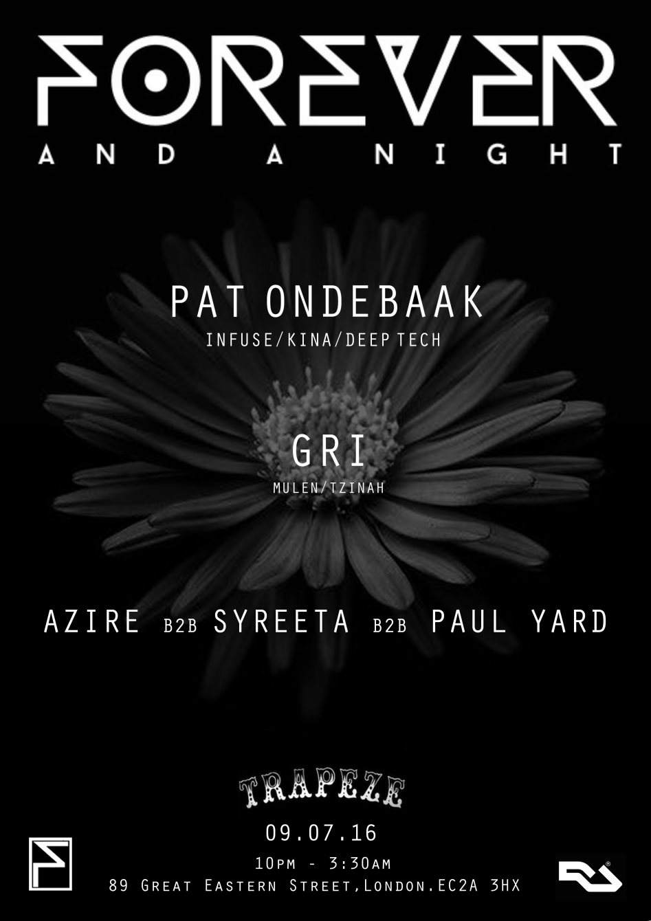 Forever and A Night with Pat Ondebaak, Gri, Azire b2b Syreeta b2b Paul Yard - Página trasera