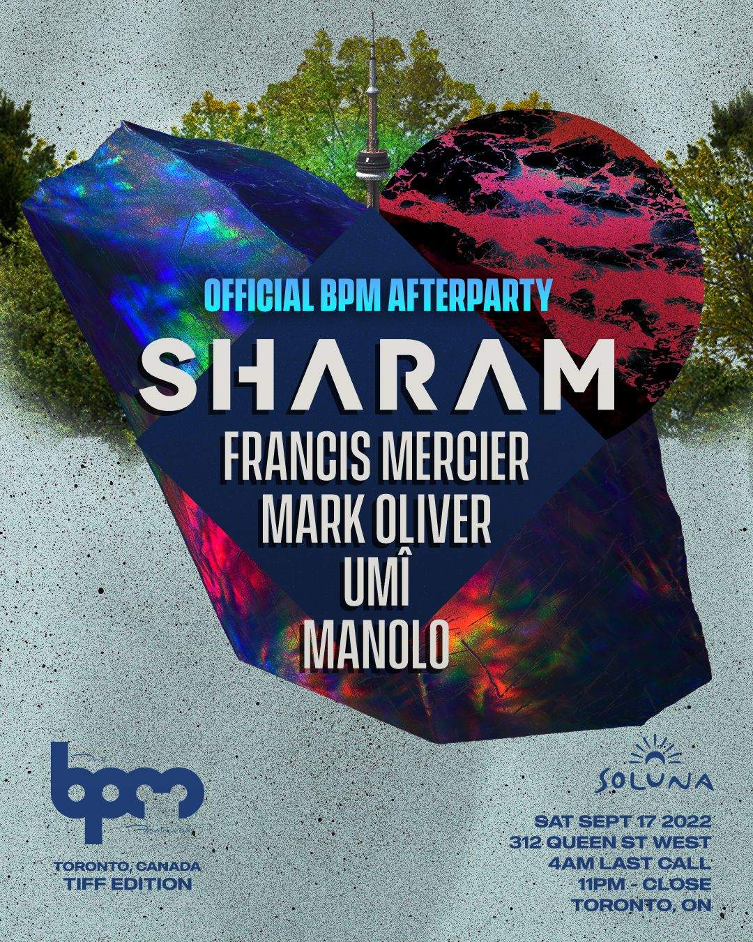 Official BPM Afterparty - TIFF Edition at Soluna, Toronto