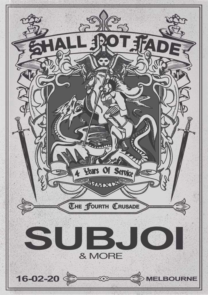 [Off Market] ~ Subjoi ~ Shall not Fade 4 Years of Service - フライヤー裏