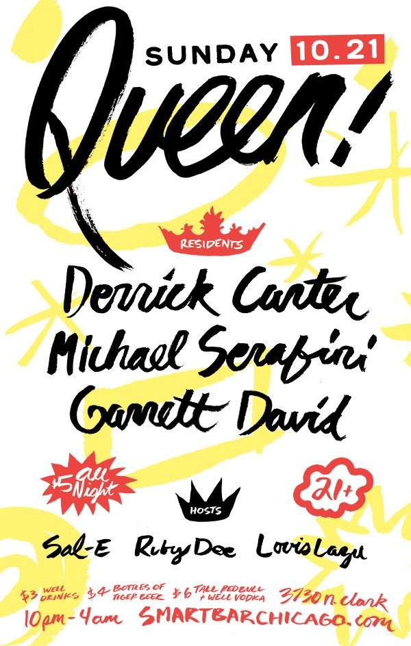 Queen! presents an Evening with Derrick Carter, Michael Serafini, Garrett David - Página frontal