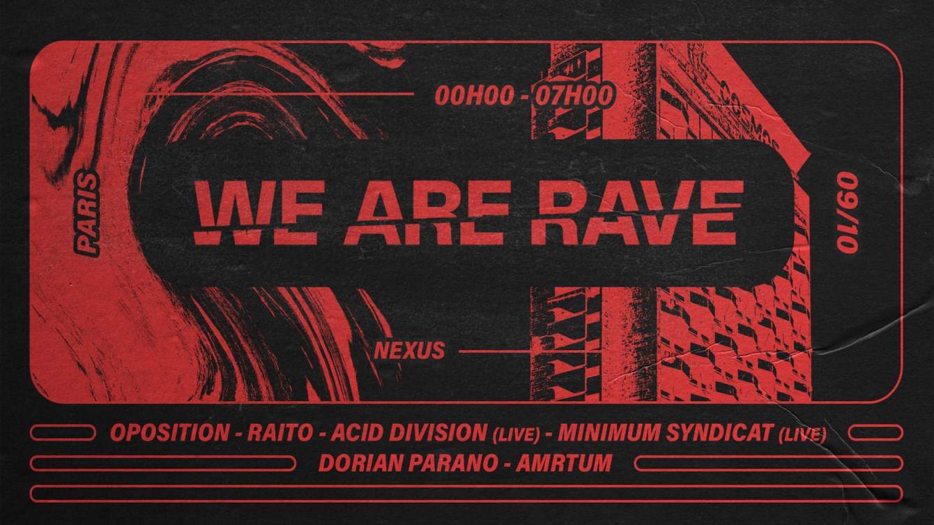 We Are Rave with Acid Division / OPOSITION / Raito / Minimum Syndicat - Página frontal