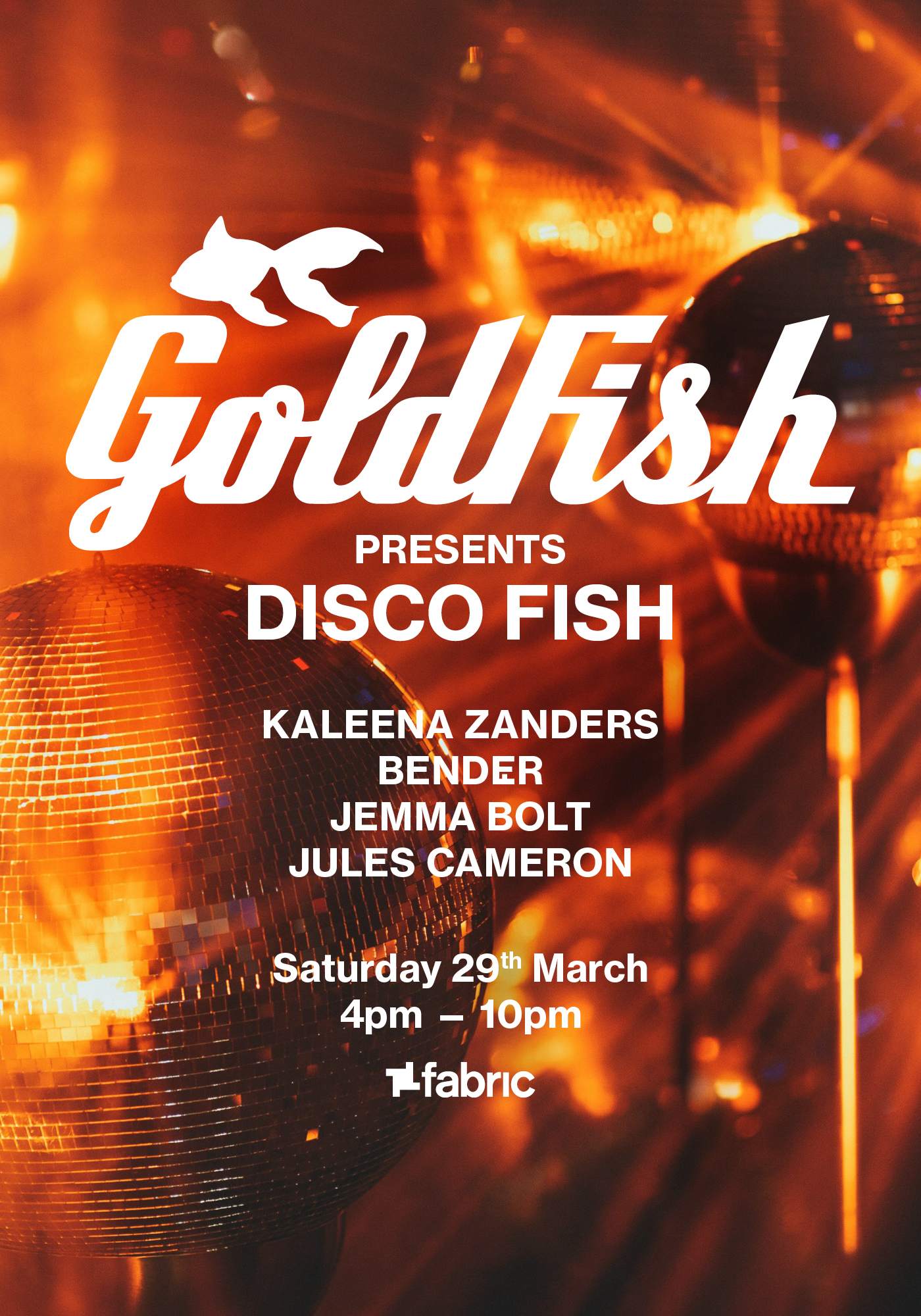 GoldFish (Live) presents DiscoFish: Kaleena Zanders, Bender, Jemma Bolt ...