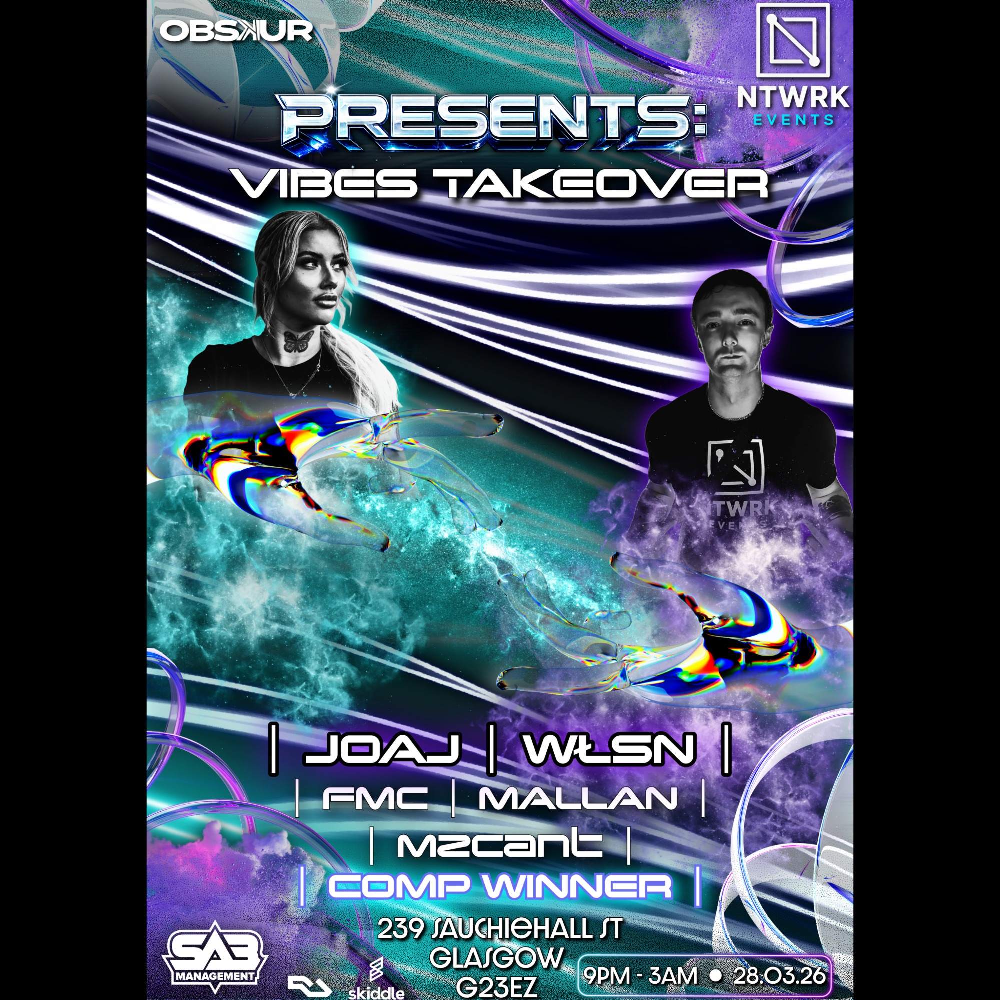 NTWRK x OBSKUR presents: VIBES TAKEOVER at Vibes Glasgow, Glasgow