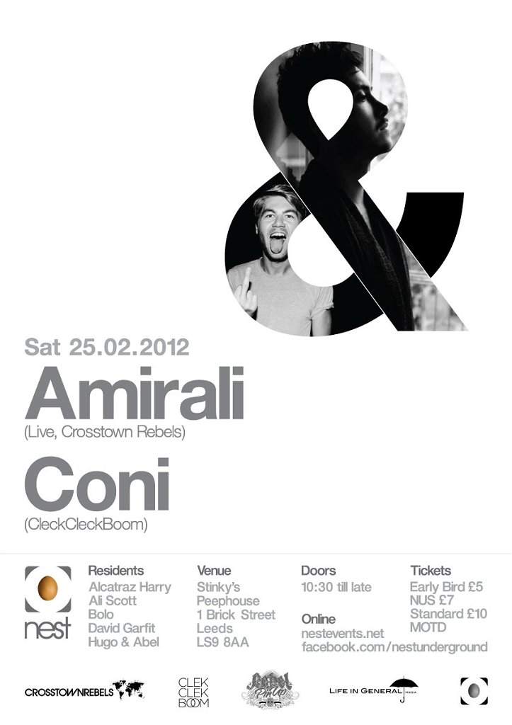 Nest presents: Amirali live // Coni - フライヤー裏