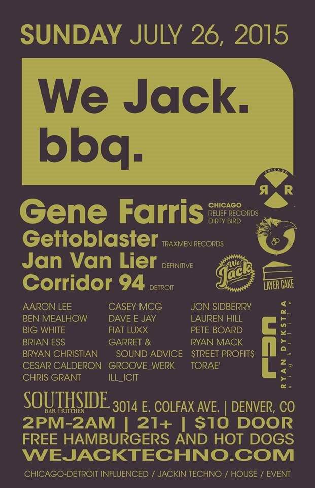 We Jack BBQ with Gene Farris, Gettoblaster & Corridor 94 - Página frontal