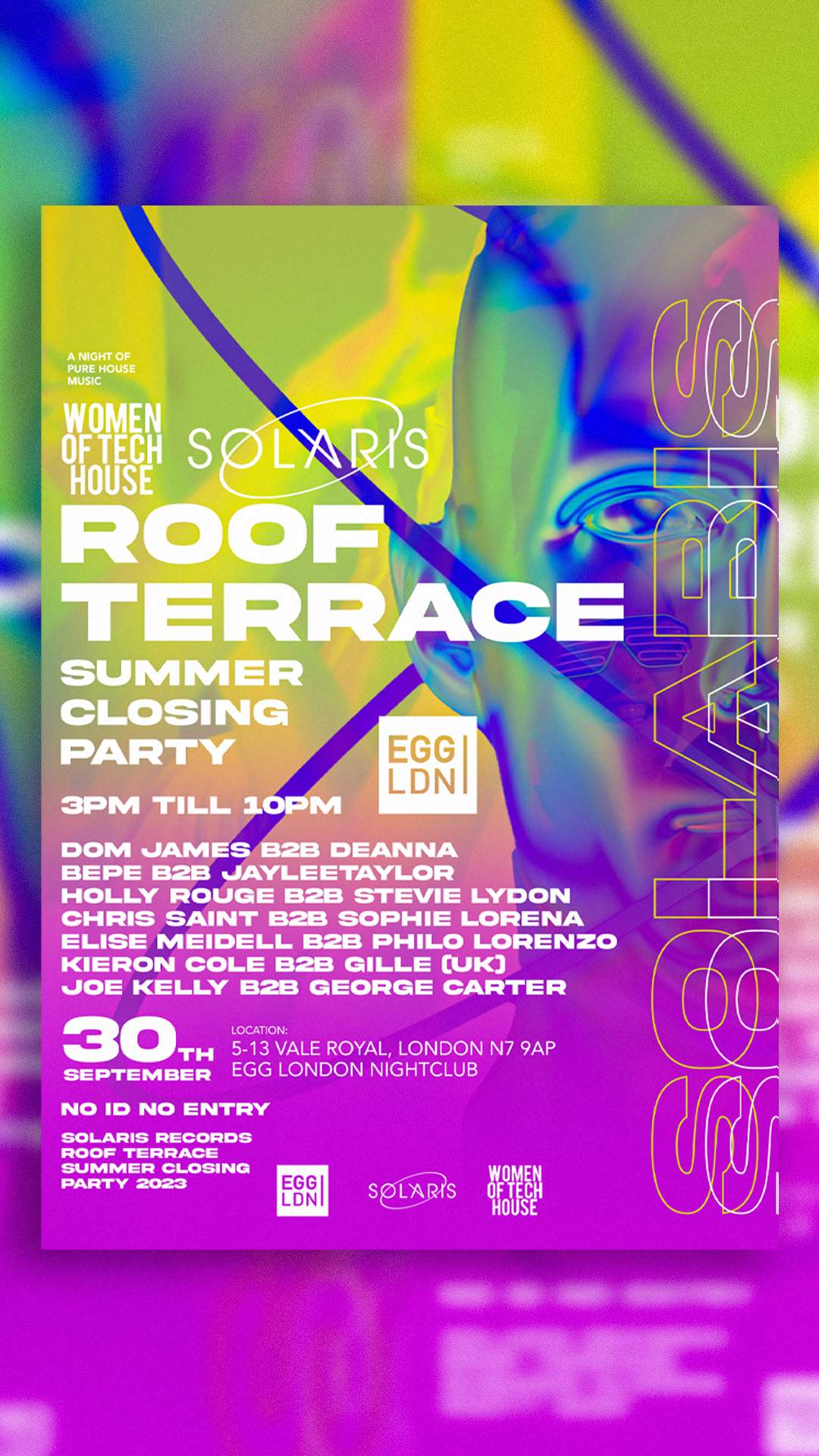 Solaris Records Roof Terrace Party - フライヤー裏