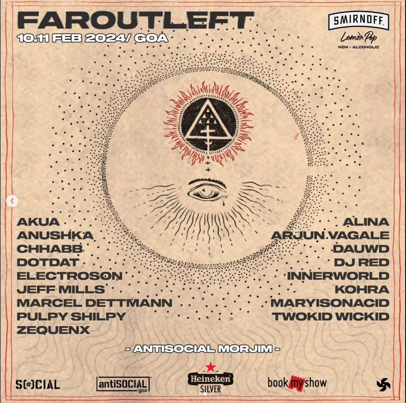Far Out Left Festival Goa 2024 - フライヤー表