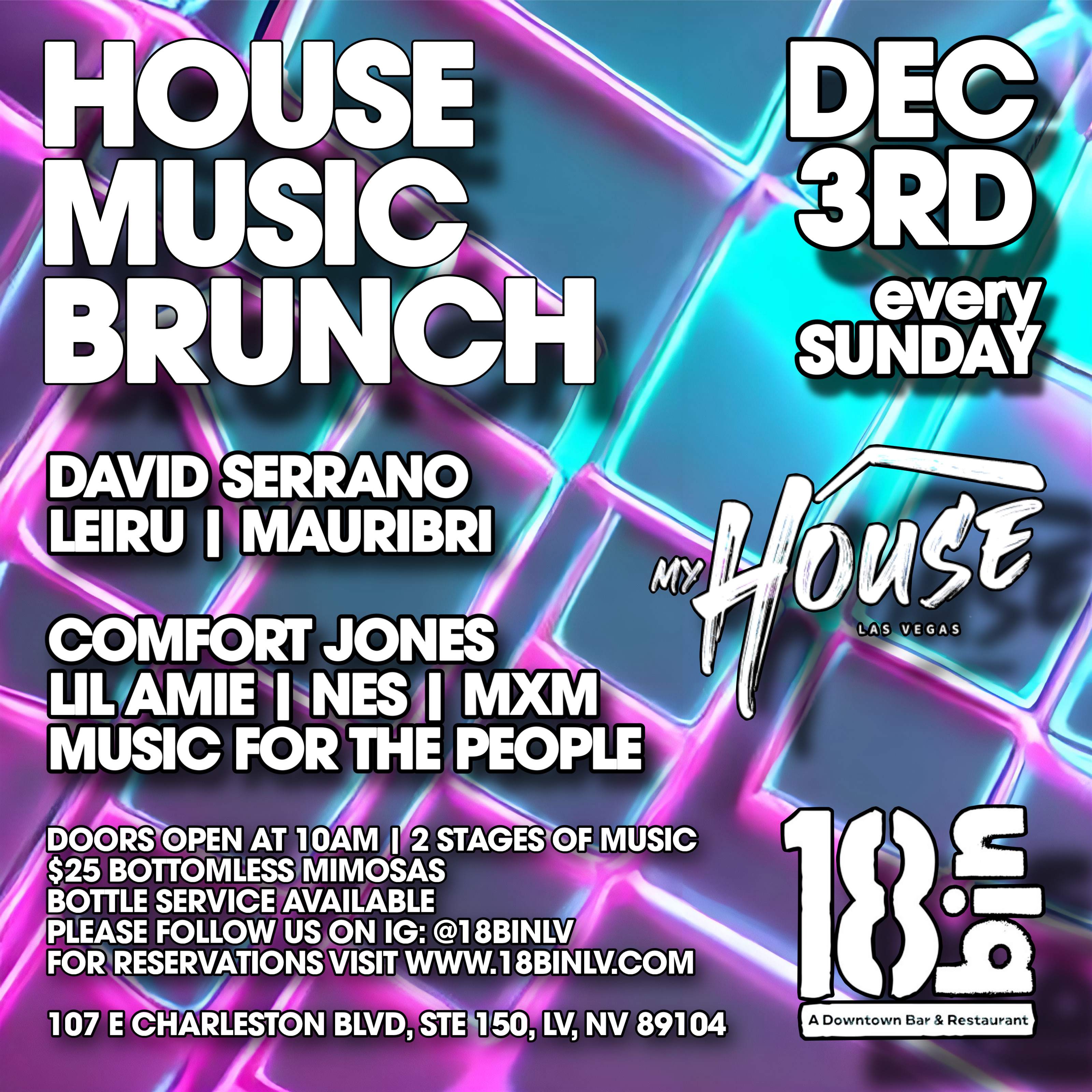 HOUSE MUSIC PARTY BRUNCH - フライヤー表