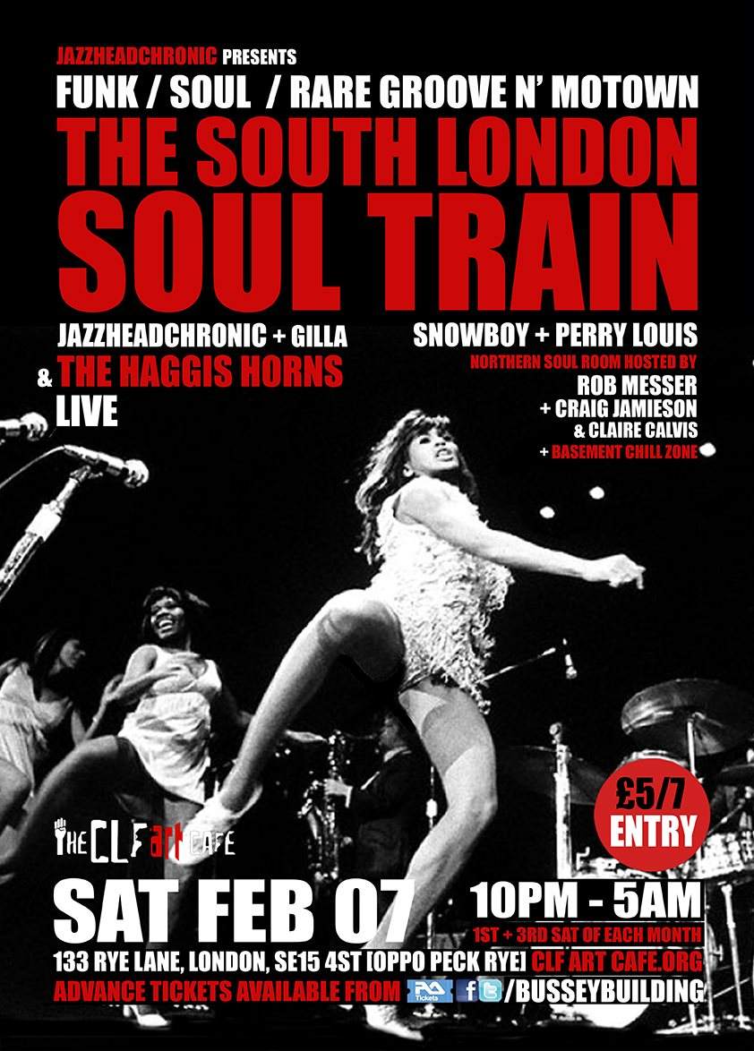 The South London Soul Train on 3 Floors with The Haggis Horns [Live] - Página frontal