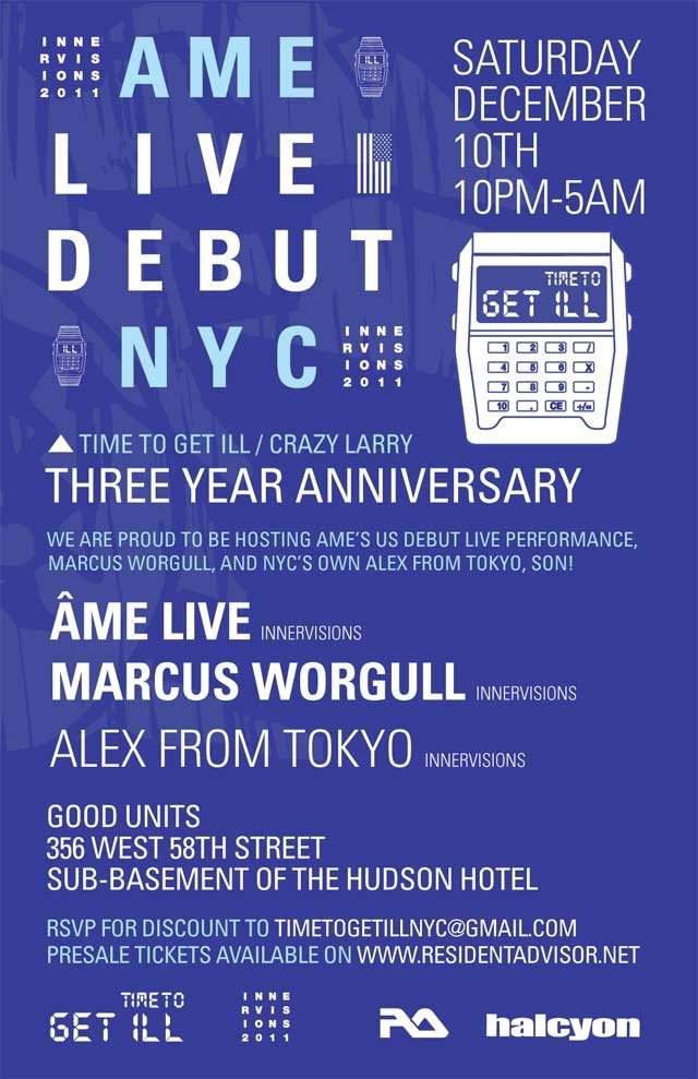 Time To Get Ill 3 Yr Aniv - Innervisions Showcase W Ame Live Debut - Página frontal