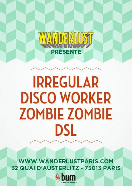 Irregular Disco Workers, DSL, Zombie Zombie - Página frontal