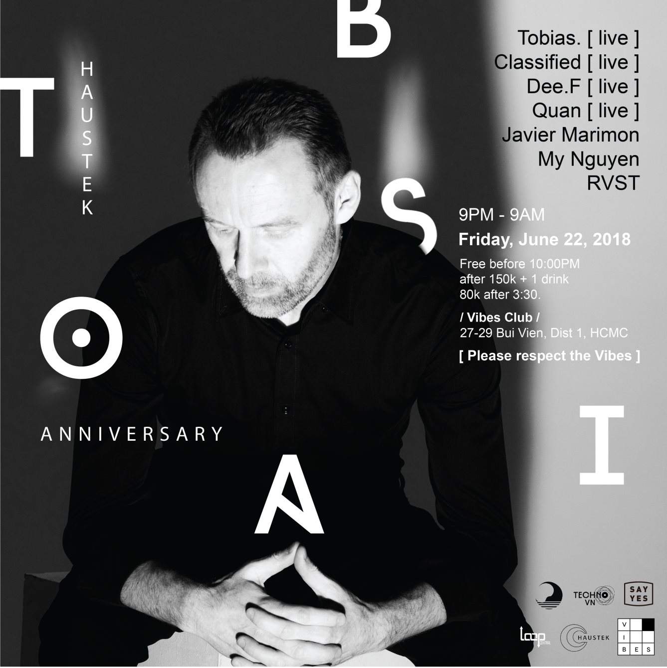 Haustek Anniversary w. Tobias. (Live) [Ostgut Ton], Quan, Dee.F, My Nguyen, Rvst & More - フライヤー表