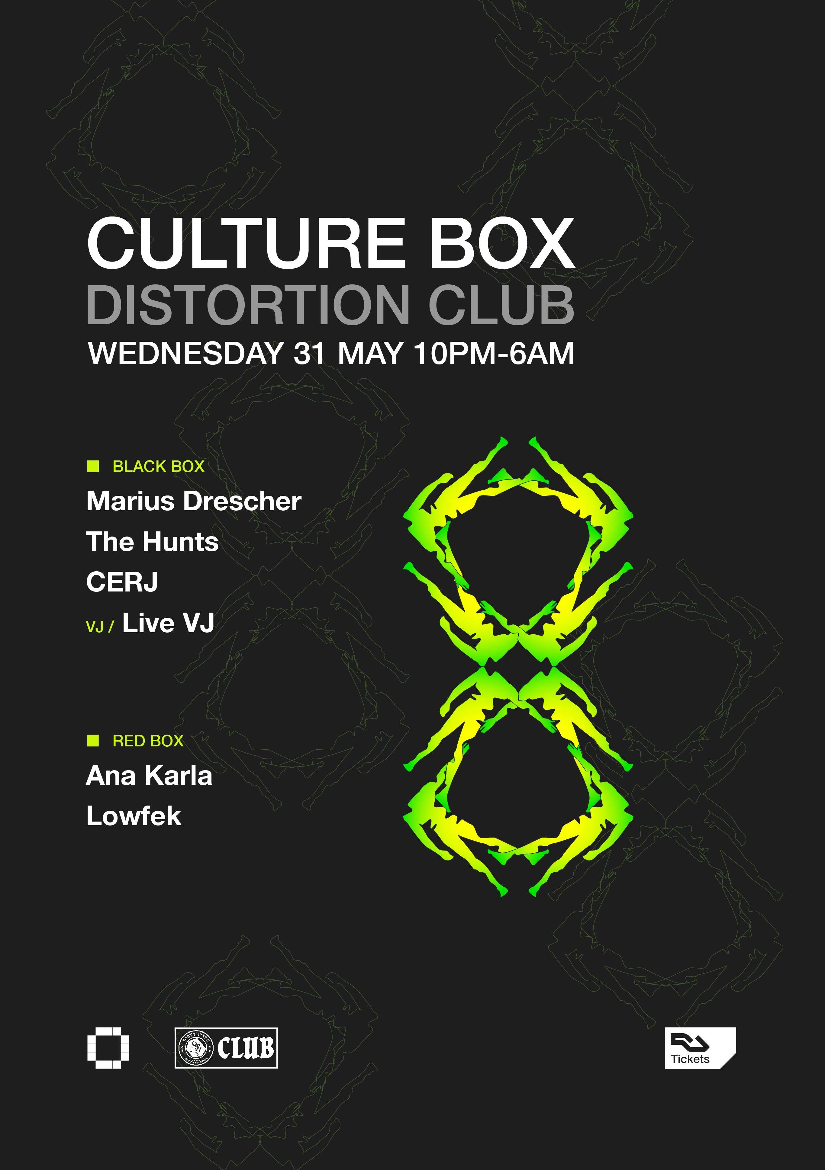 Distortion Club: Marius Drescher / The Hunts / CERJ / Ana Karla / Lowfek - Página frontal