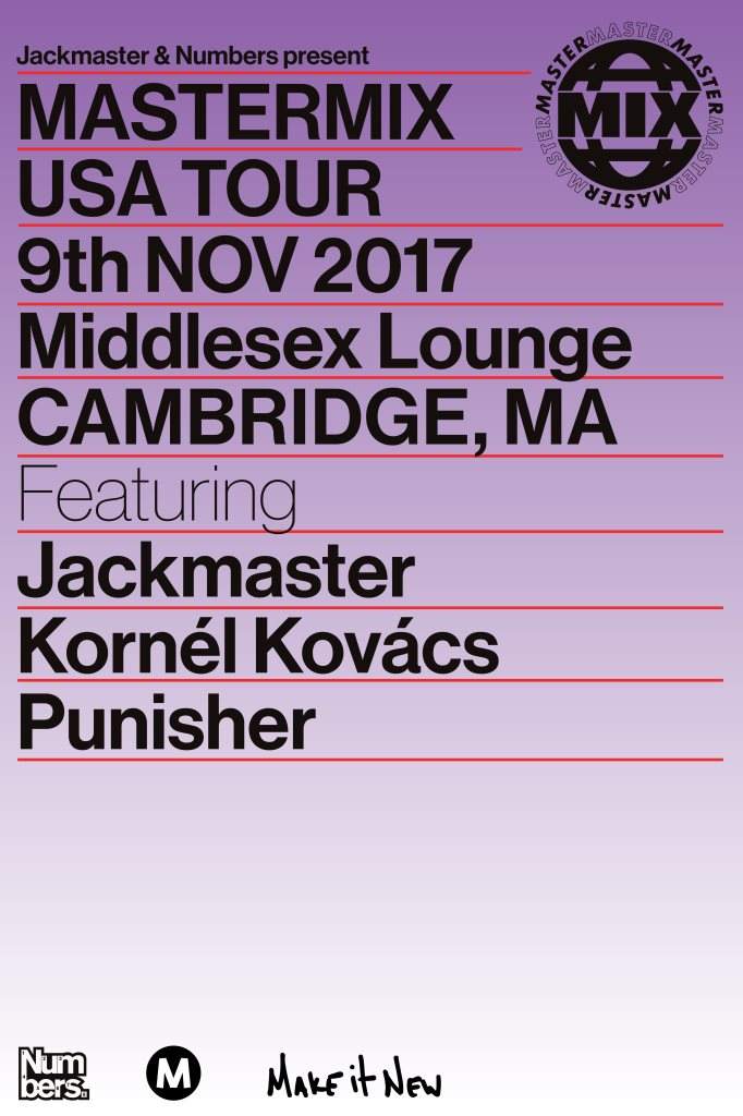 Make It New x Jackmaster Mastermix Tour with Jackmaster, Kornel Kovacs, Punisher - Página frontal