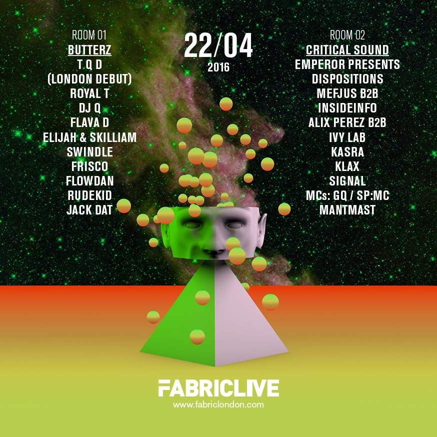 Fabriclive: Butterz with t q d & Critical Sound - フライヤー裏