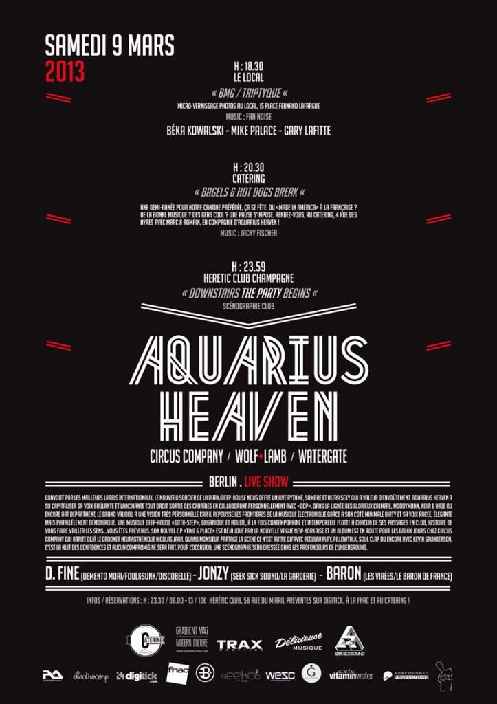 Downstairs The Party Begins with Aquarius Heaven, D.Fine, Jonzi & Baron - フライヤー裏