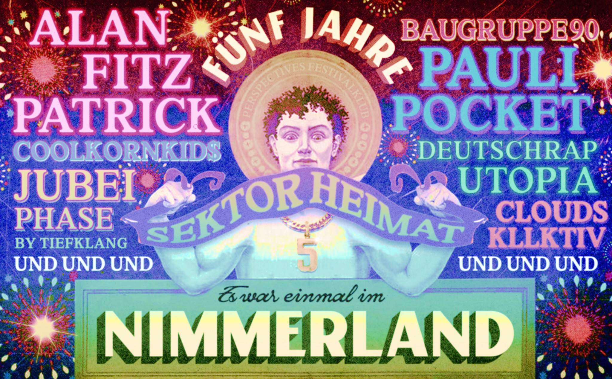 5 JAHRE Sektor Heimat: Willkommen im Nimmerland - Página frontal