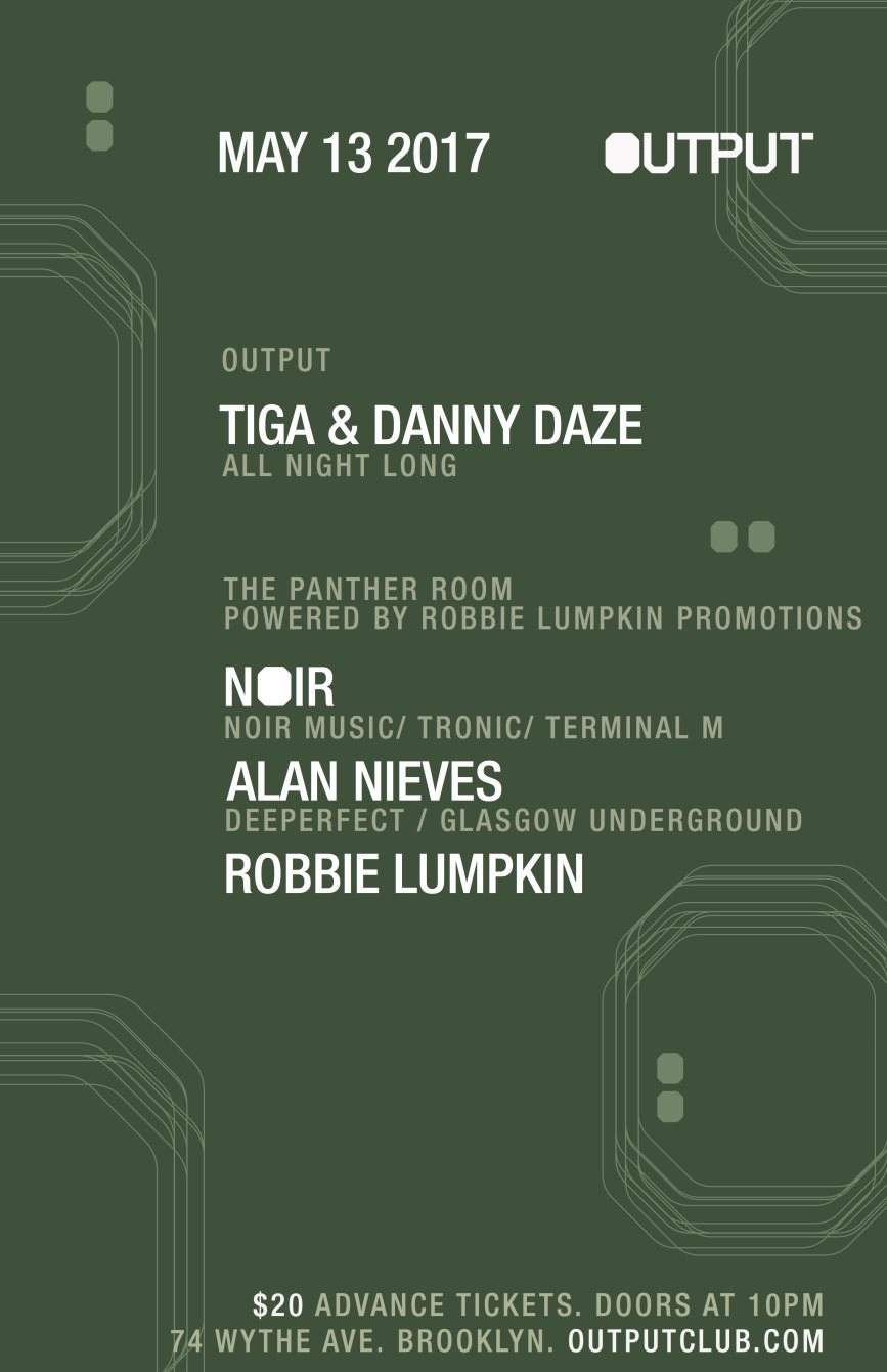 Tiga & Danny Daze (All Night Long) and Noir/ Alan Nieves in The Panther Room - Página trasera