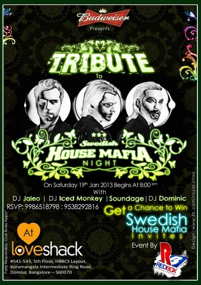 Redbox Events & Lifestyle Prez Tribute to Swedish House Mafia & Iced Monkey Birthday Bash - フライヤー表