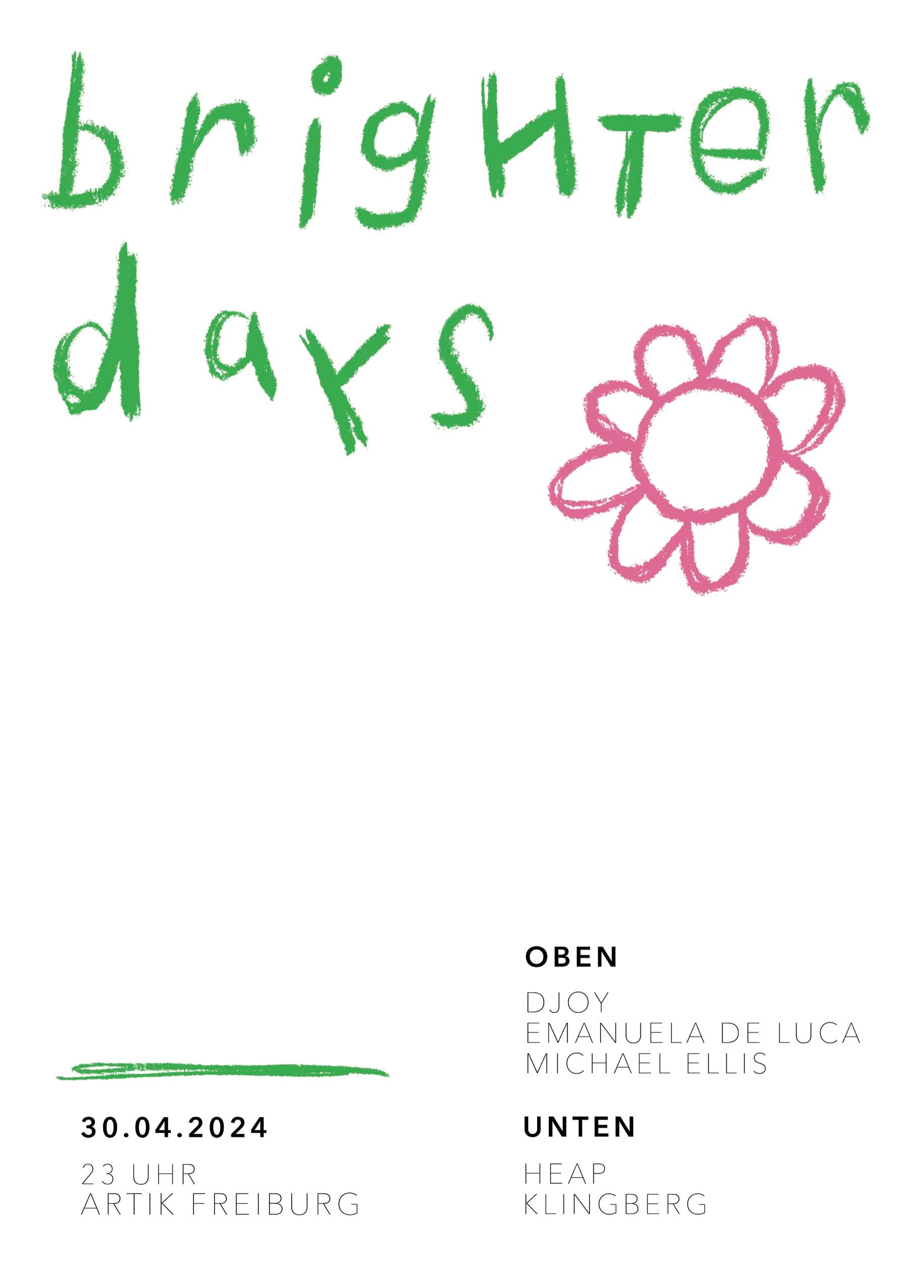 Brighter Days with Heap, DJoy & Emanuela de Luca - Página frontal