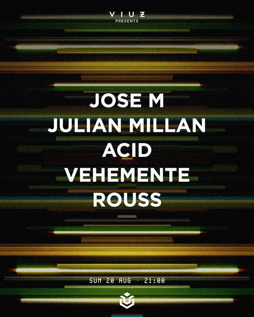 José M, Julian Millan, Acid, Vehemente, Rouss - フライヤー表