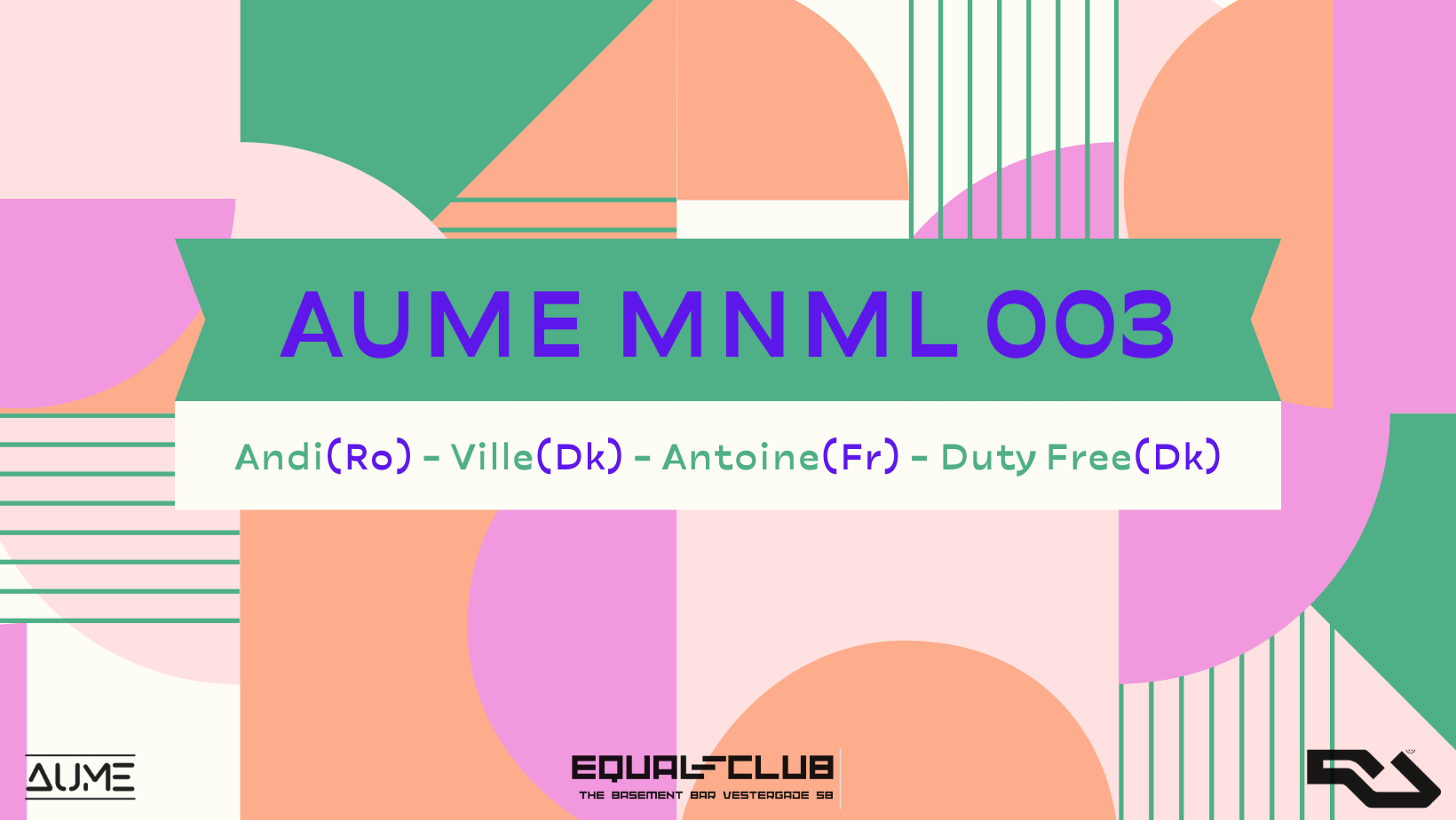 EQual Club x AUME - MNML003 - フライヤー表