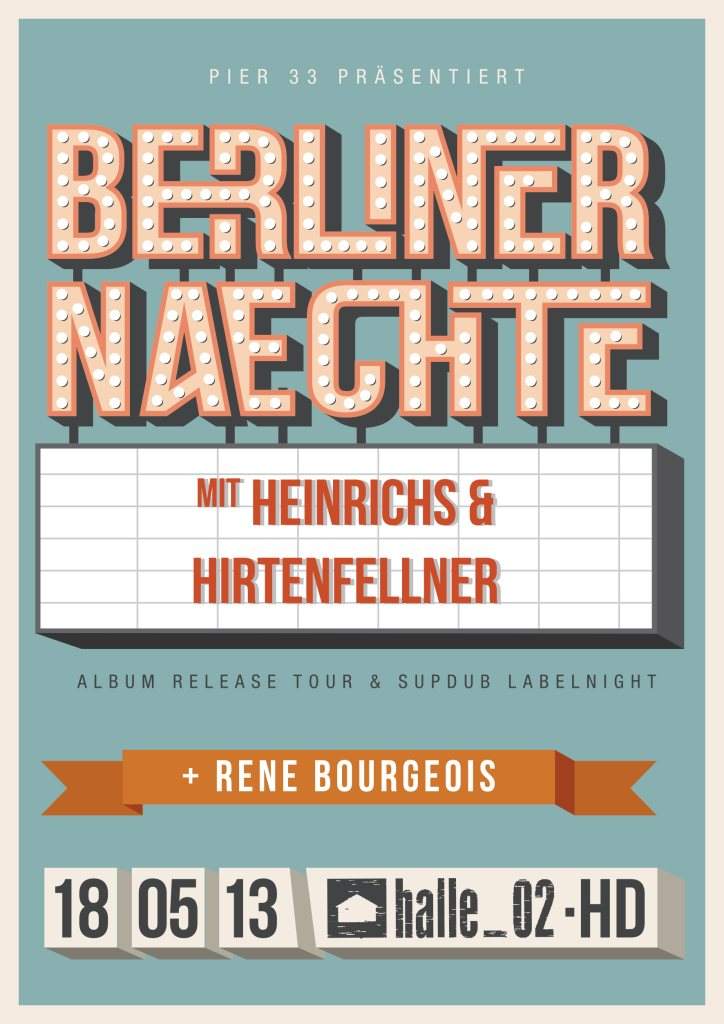 Berliner Naechte: Heinrichs & Hirtenfellner, René Bourgeois.. - フライヤー表