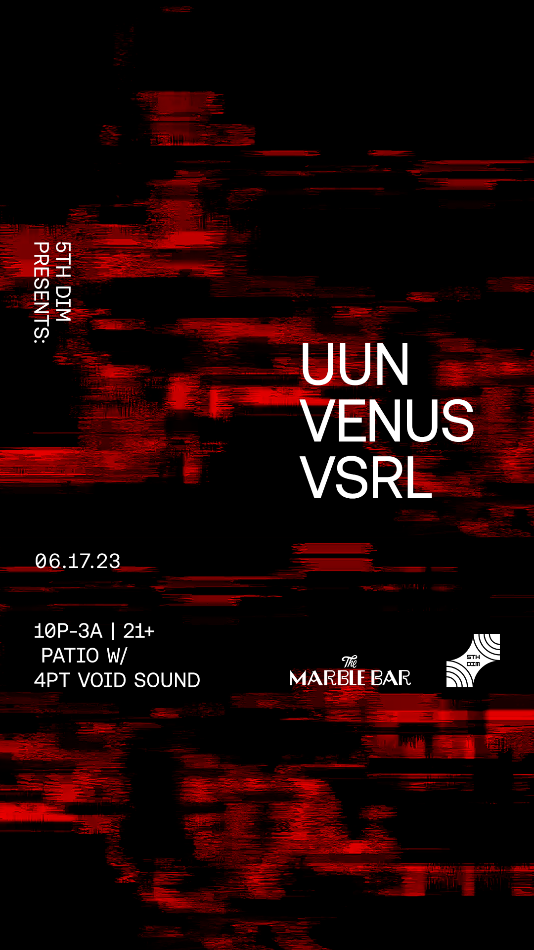 5th Dim Patio Session with Uun, Venus & VSRL - フライヤー表