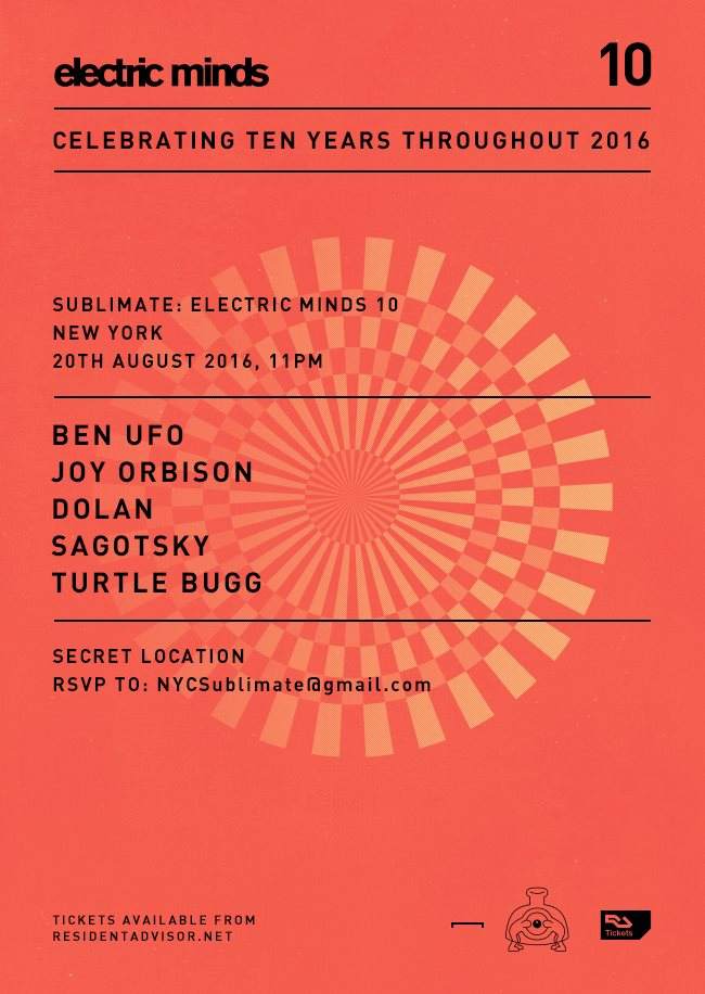 Electric Minds 10: Sublimate with Ben UFO and Joy Orbison - Página frontal