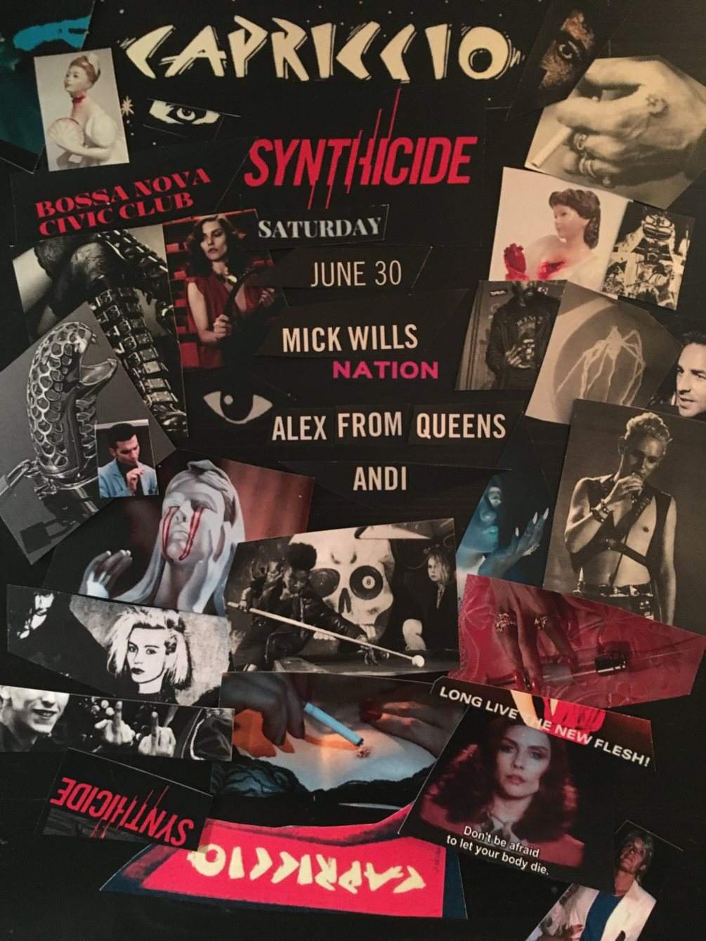 Capriccio X Synthicide: Mick Wills, Alex From Queens, Andi - Página frontal