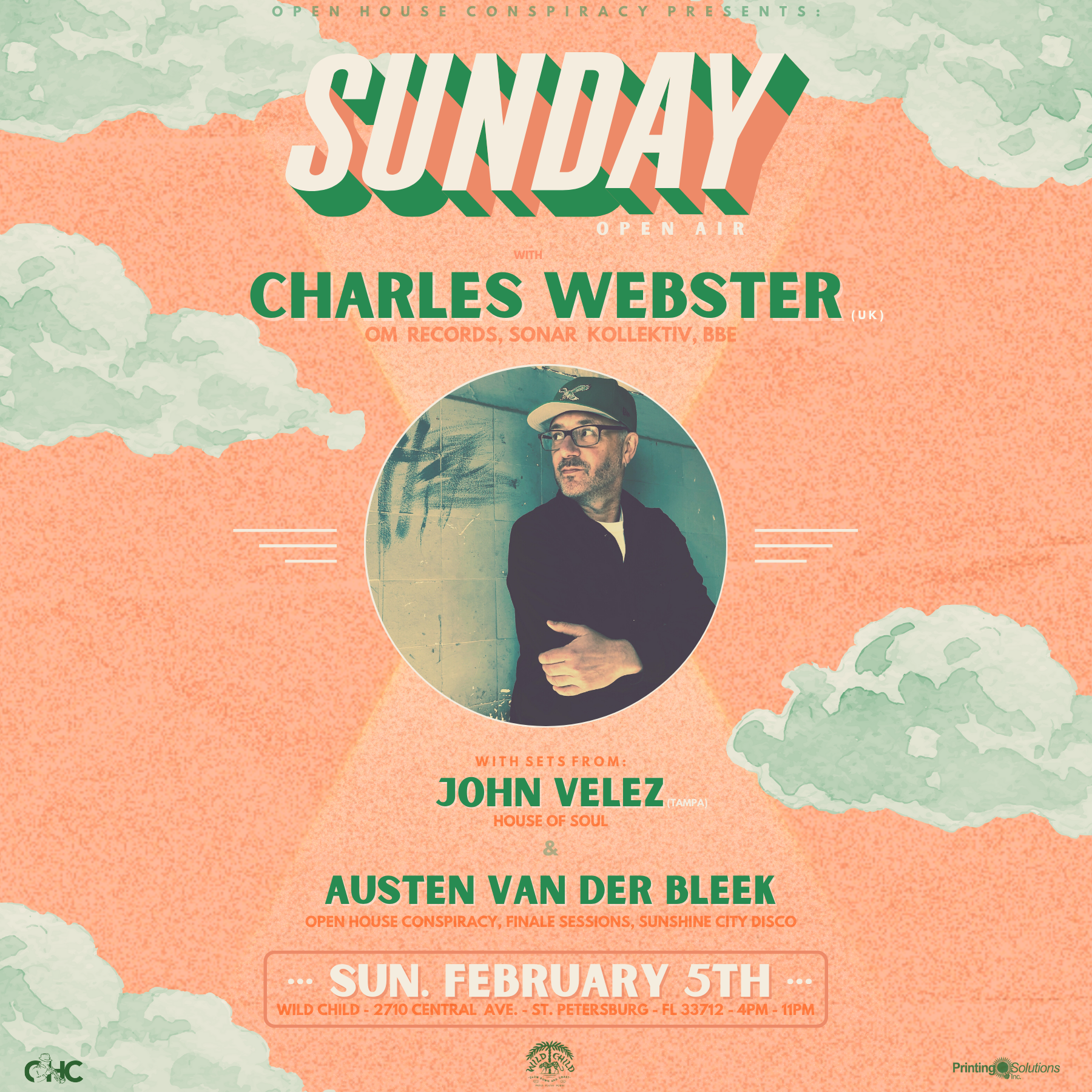 Sunday Open Air with Charles Webster (UK) - フライヤー表