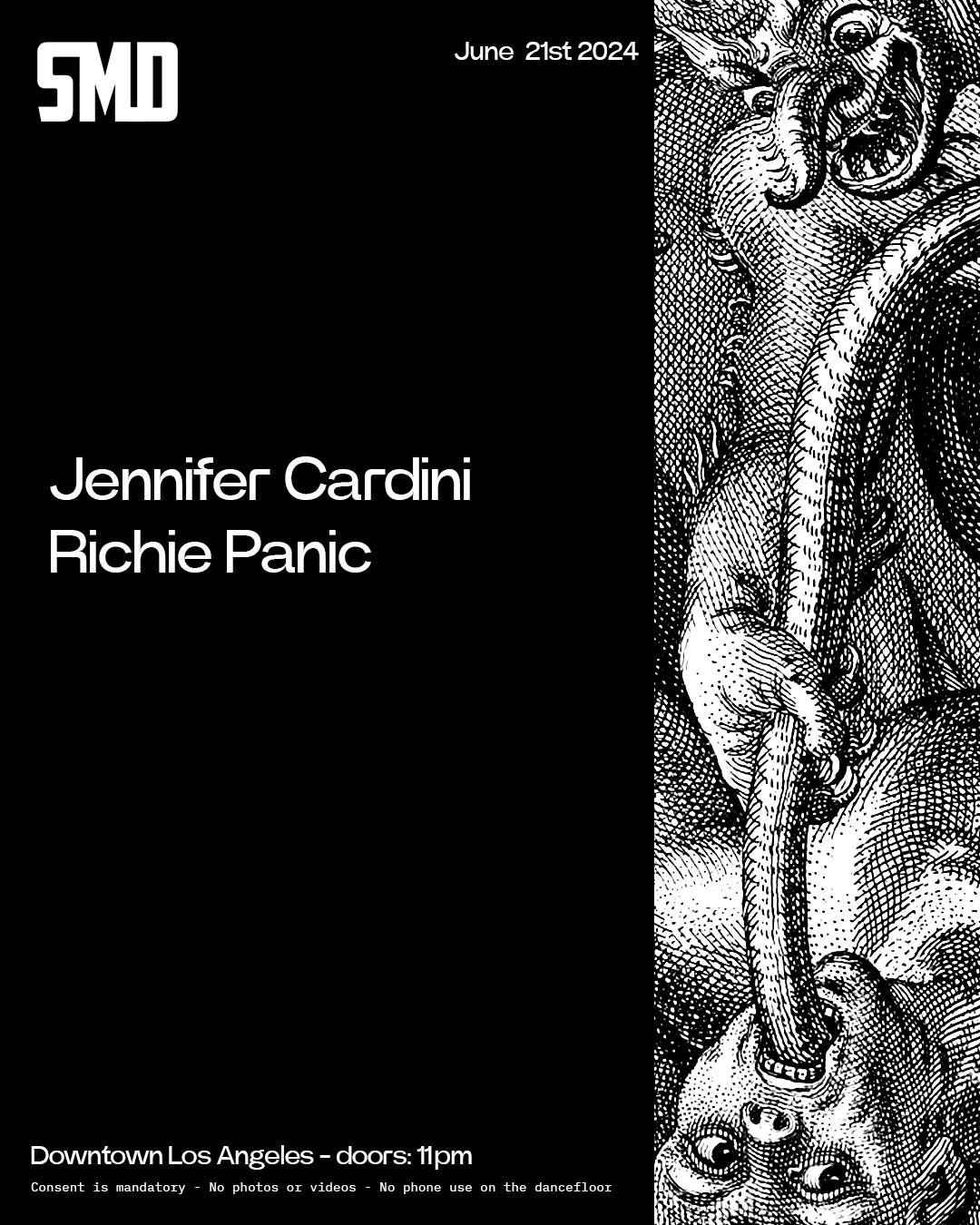SMD - Jennifer Cardini & Richie Panic - フライヤー表