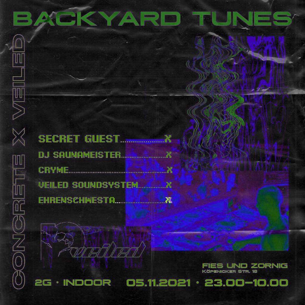 Backyard Tunes by Concrete X Veiled - フライヤー表